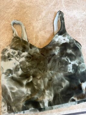 Lululemon green and white tie dye tank